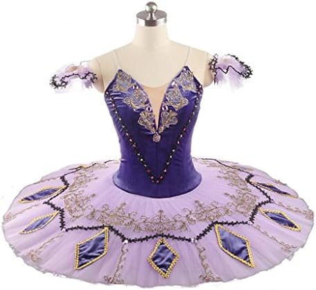 Дингз балет професионален сценски носии се облекува за конкуренција женска балетска палачинка јоргована кадифе за возрасни