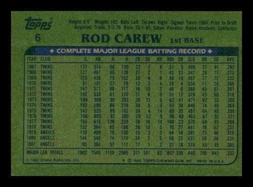 Род Керу Автограм 1982 Топс Дрејкс Картичка 6 Калифорнија Ангели Акции 211301 - Бејзбол Плочи Автограм Картички