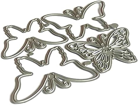 Ztexkee Butterfly Metal Die Cuts, 3D Decoration Cutting Dies Cut Stencils за DIY ScrapBooking Фото албум Декоративна хартија за втиснување умира за образец за правење картички