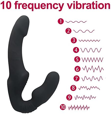 Tinmico 10 брзина без ремен Strapon Dildo Vibrator Femaleенски двојно вибрирачки g место за возрасни секс играчки, масиран за простата на