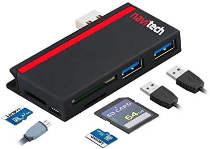 Navitech 2 во 1 лаптоп/таблет USB 3.0/2.0 Hub адаптер/микро USB влез со SD/Micro SD картички компатибилен со Asus ZenBook Flip UX360CA 13.3
