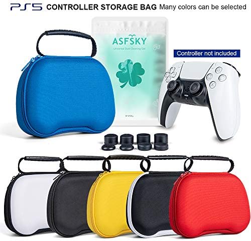 Asfsky PS5 DualSense Controller Carry Case Case PS5 Controller торба за складирање на торбички за носење на држач за носење на