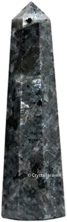 Аашита креации ларвикит кристална кула Обелиск точка за чакра, заздравување и балансирање - Оригинален овластен скапоцен камен