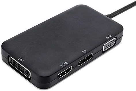 XXXDXDP 4-во-1 USB-C 3.1 тип C до DP DVI 4K VGA MultiPort Cable Adapter Converter