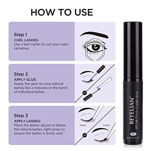 Beyelian Cluster Lashes Супер тенок опсег и лепак за камшик од кластери