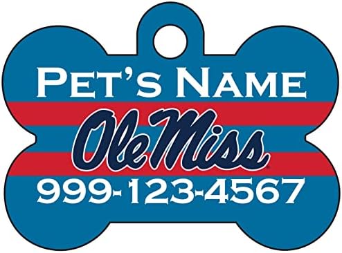 Оле Мис Бунтовниците Миленичиња Проект Куче Таг | Официјално Лиценциран | Персоналните За Вашето Домашно Милениче