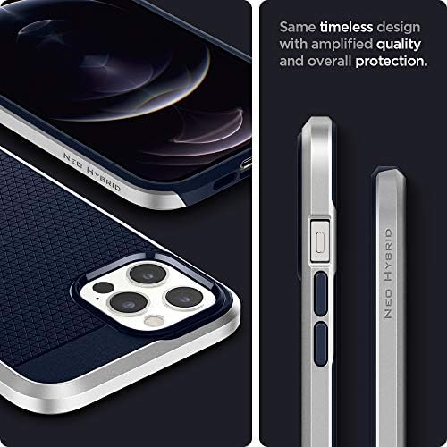 Спиген Нео Хибрид Дизајниран за Iphone 12 Pro Макс Случај-Сатен Сребро