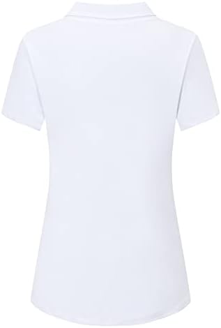 Moyенски женски голф -маици за голф лесни шорцеви кошули со ракави 4 копчиња