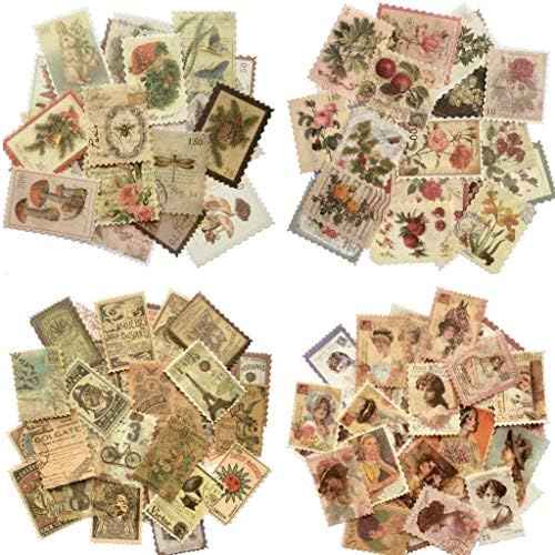 Котрида 240 парчиња гроздобер налепници за поштенски марки, естетска ботаничка деко хартија налепница за белешка, списанија за списанија,