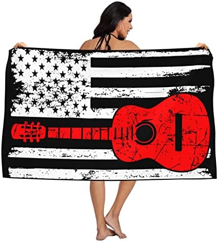 Гитарист за гитарист на Cutedwarf музика во САД, знаме за бања, бања, бања Абсорбента рачни крпи меки премиум мијалници за брзо суво