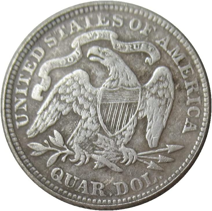 Американски 25 центи знаме 1872 Сребрена позлатена реплика комеморативна монета