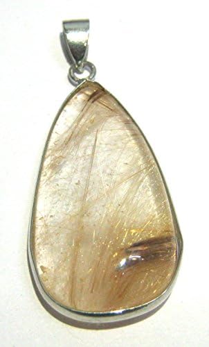 Кристално чудо Ексклузивно златно рутилен приврзок кристал заздравување мода wicca накит мажи жени подарок позитивна енергија медитација здравство
