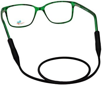 Пакет од 2 држачи за очила | Унисекс Анти -лизгачки прилагодлив гумен ремен за читатели на очила, очила за сонце, ланци за очила