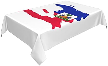 Чаршав За Перење Хаити Хаити Знаме Мапа Маса Крпа За Правоаголни Маси Декор За Кујна Пикник 54Х72
