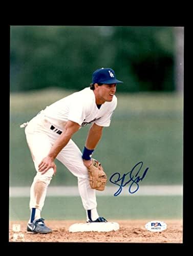 Стив Сакс ПСА ДНК Коазигниран 8x10 Фото Аутограф Доџерс - Автограмирани фотографии од MLB