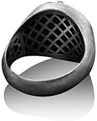 Накит од Bysilverstone - Крст витези Темплар заптивка рачно изработена Стерлинг Сребрен сигнал прстен, вкрстен христијански потписник,