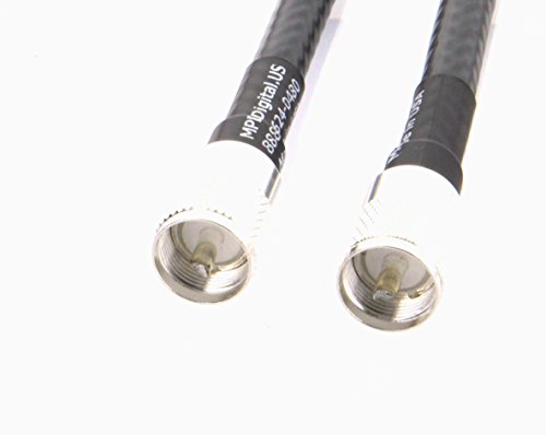 Тајмс микробранова LMR-400 Директен погреб LMR400DB Коаксијален кабел со MPD дигитални PL-259 UHF конектори, кабел за HAM и CB антена