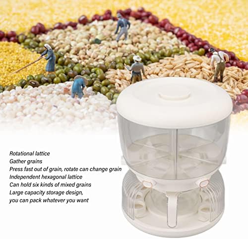 Контејнер за складирање на ориз на Нароот и жито, прилагодлив 360 степени ротирачки жито за складирање на храна, диспензер за храна, доказ за