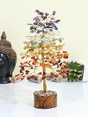 7 Чакра дрво на животот - Кристално дрво и лабрадорит скапоцен камен разновиден кабохон diy камења исцелување кристали камен подарок