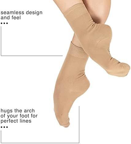 Natalie Dancewear omeенски лесен глужд Танцување чорапи nsock