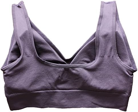 Kinyaoyao 3 Pack Women'sенска крајна удобна средна поддршка Беспрекорен градник за безжичен спорт со отстранливи влошки