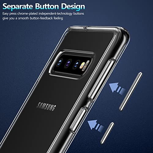 Рајбоен Случај За Samsung Galaxy S10, Кристално Чист Случај Дизајниран Шок-Отпорен Капак Тенок Телефон Заштитен Случај За S10 4G