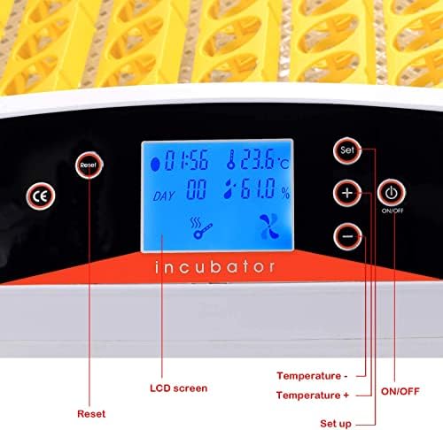 Инкубатор За јајца Автоматска Дигитална Машина За Шрафирање Живина, Инкубатори за Јајца За Ведење Со LED Дисплеј За Температура И