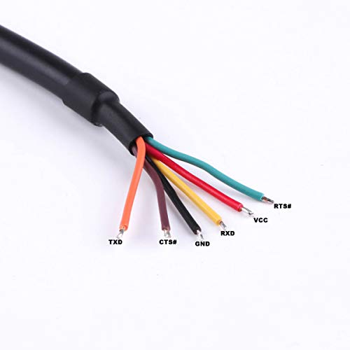 FTDI CHIP USB до 3.3V TTL UART сериски конвертор на жица крај соблечен конектор Flash програма за преземање кабел 6ft компатибилен TTL-232R-3V3-WE