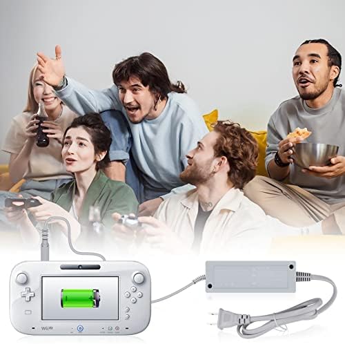 Кигар Полнач За Wii U Gamepad, GAMEPAD AC Адаптер За Напојување Компатибилен Со Wii U, Nintendo, 6.3 Ft, Автоматско Исклучување