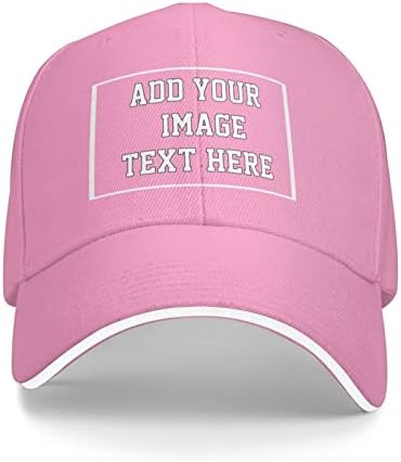 Прилагодени капи за мажи дизајнираат свој персонализиран текст со фотографии со фотографии Бејзбол капа Унисекс Сонцето капаче