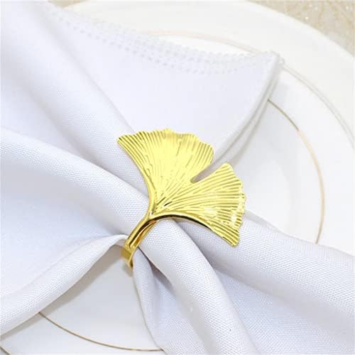 Asuvud 6pcs салфетка прстени златни држачи за салфетка за Божиќни вечери Свадби на свадби