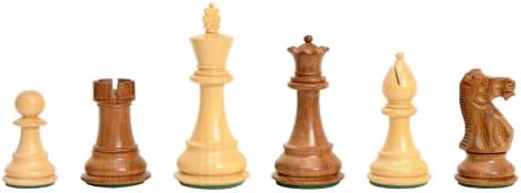 Куќата На Стаунтон-Класичниот Шаховски Сет-Само Фигури-4.0 Крал-Златно Розово Дрво