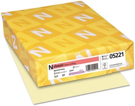 Производи за хартија од Неена - хартија од Неена - Класична хартија за пишување постелнина, 24 килограми. - Загарантирано за употреба