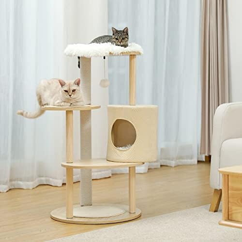 Totou кактус мачка дрво мачка кула со сисал гребење пост табла за затворен мачки мачки кондо Кити игра куќа