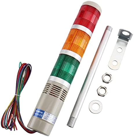 Baomain Industrial сигнал светлосна колона LED аларм за аларм, индикатор за светло на светлина, светло за светло, светло за светло, црвено зелена
