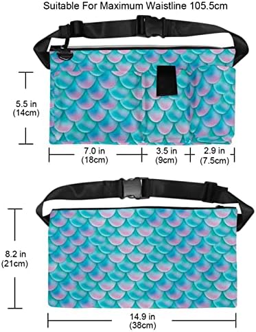 Сирена скала шема Зелена розова алатка за торбички за торбички за работа, организатор на торбички држач за алатки за столар,
