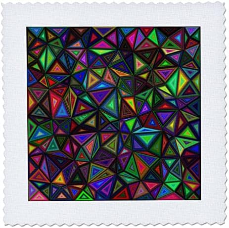 3дроза среќен триаголник со темна Боја мозаик дизајн на позадина-Квадрати Од Јорган