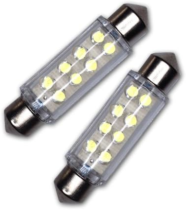 Tuningpros LEDX2-42M-B8 Festoon 42MM LED Светилки, 8 LED Сина 4-Компјутер Во Собата