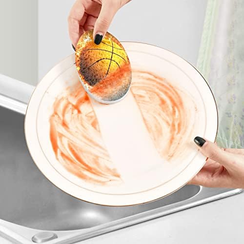Кошарка од Алаза опкружена со пожарна спорт природна сунѓери кујна целулоза сунѓер за миење садови за миење бања и чистење на домаќинства,