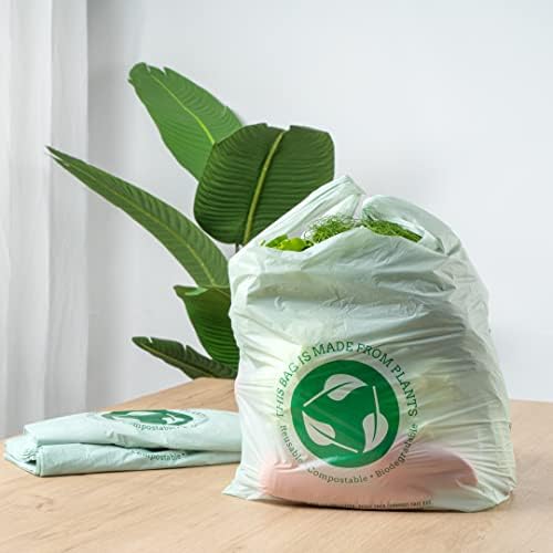 Чанти за намирници со големина од 1/6, 100 компостибилни биоразградливи пластични кеси - рачки со кошула, биоразградливи, зелени