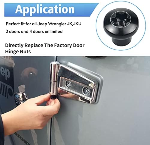 Заменски завртки за замена на врата, компатибилни со 2007-2018 Jeep Wrangler JK JKU