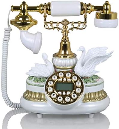 Антички телефон WYFDP, фиксен дигитален гроздобер телефонски класичен европски ретро фиксни телефонски ринг -тон прилагодлив со дојдовни