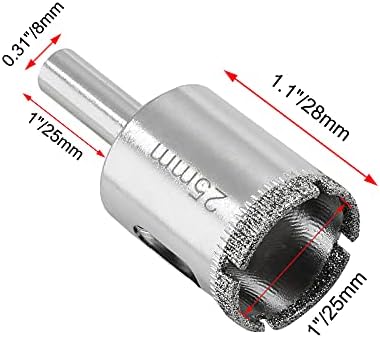Луоморго 2 парчиња Дијамантска Дупка Од 25мм/1 инчи, Дијамантски Дупчалки За Дијамантски Дијаманти со длабочина Од 1,1 инчи За