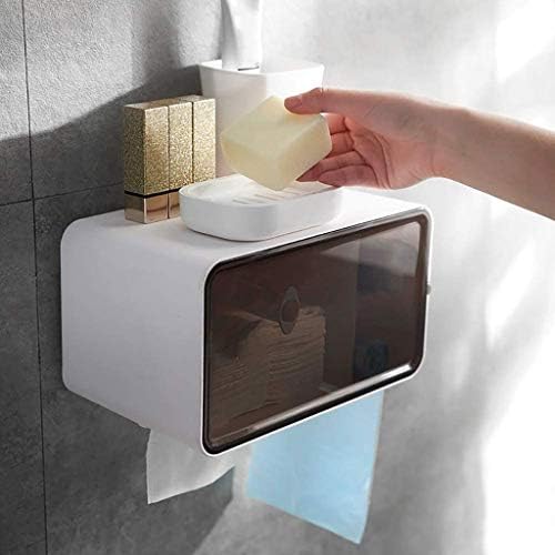 Sxnbh Држач За Пластична Тоалетна Хартија - Мултифункционален Држач За Тоалетна Хартија Водоотпорна Кутија За Ткиво Во Бањата