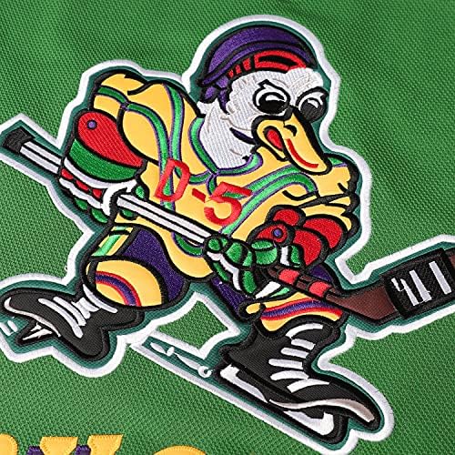 Машки силни патки 96 Чарли Конвеј 99 Адам Бенкс 33 Грег Голдберг филм хокеј Jerseyерси бело зелено црно