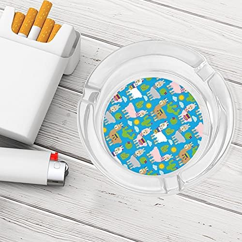 Лама кактус шема цигари пушачи стакло пепелници за пепел за таблета за домашни таблети