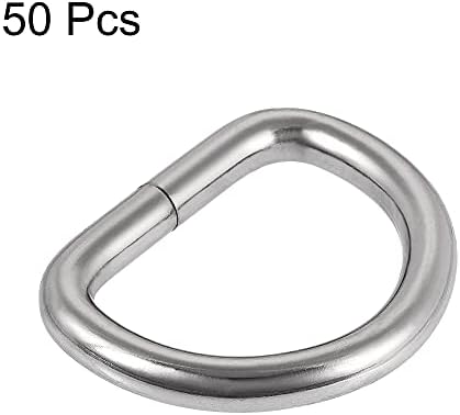 Uxcell Metal D прстен Д-прстени за хардверски торби појаси DIY додатоци