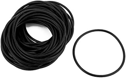 AEXIT 30PCS црна гума 47мм x 1,9мм отпорност на топлина што не е отпорна на маслото NBR нитрилна гума O прстен гумени шипки запечатување прстен