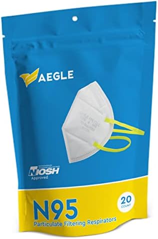 Маска за Преклопување AEGLE | F100, САД, Одобрена од NIOSH | Во анти-Фалсификувано пакување| STS-F100
