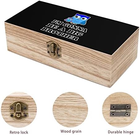 Ќе Бидам Голем Брат Кутија За Складирање Дрво Десктоп Мали Украсни Организаторски Кутии За Накит Со Капак